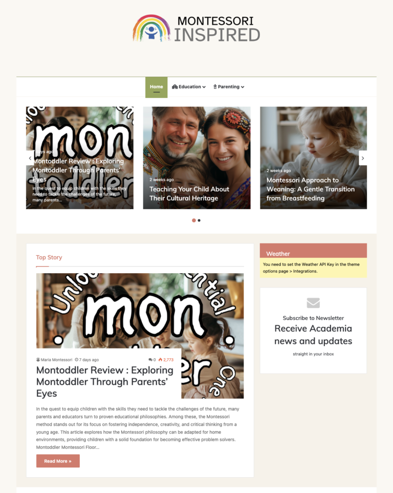 montessori inspired web design